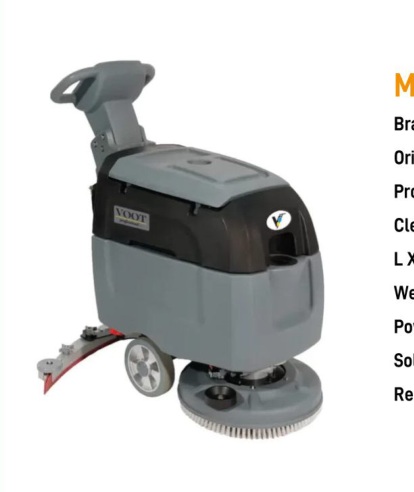 VOOT VSD 40/46 EP Walk-Behind Scrubber Dryer catalogue image