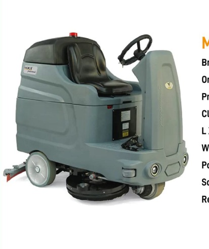 VOOT VSD 160 R BP Ride-On Scrubber Dryer catalogue image
