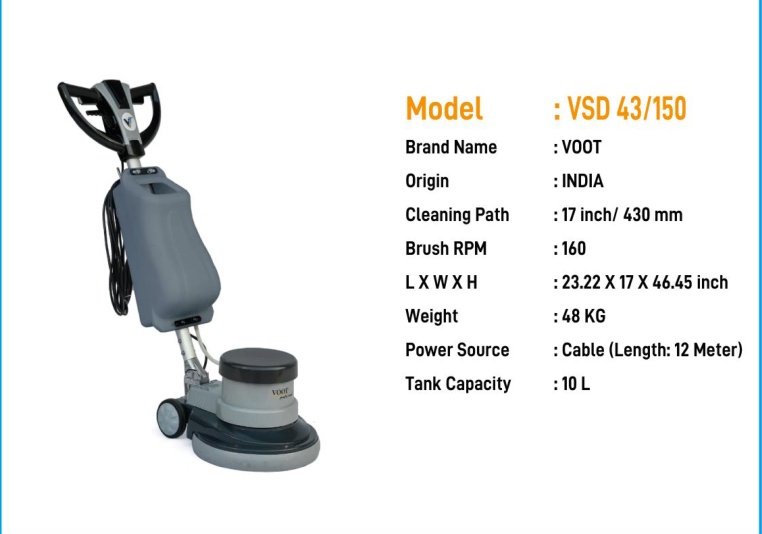 VOOT VSD 43/150 Single-Disc Scrubber catalogue image