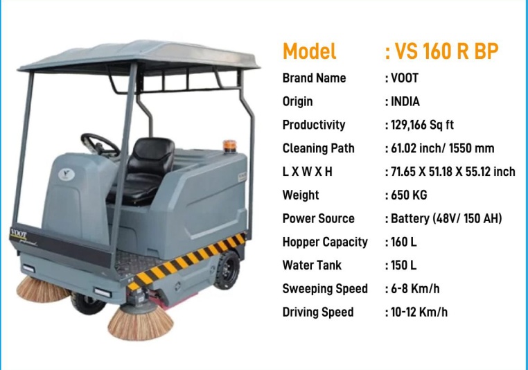 VOOT VS 160 R BP Ride-On Sweeper catalogue image