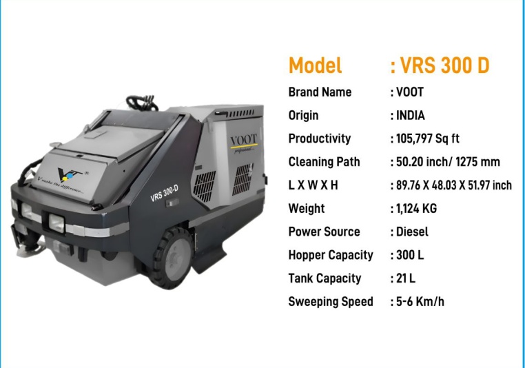 VOOT VRS 300 D Ride-On Sweeper catalogue image