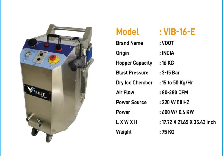 VOOT VIB-16-E Dry Ice Blasting Machine catalogue image