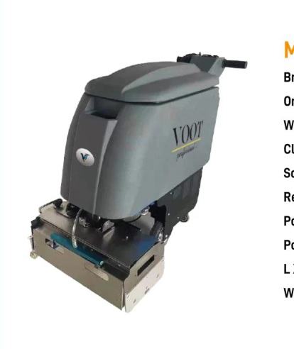 VOOT VEC 35/50 Ep Escalator Cleaner catalogue image
