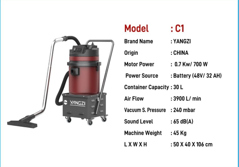 Yangzi C1 Industrial Vacuum Cleaner catalogue image