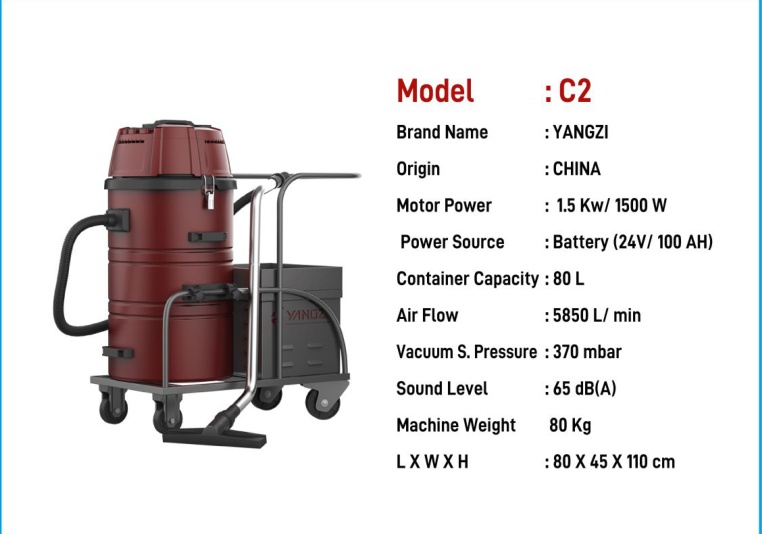 Yangzi C2 Industrial Vacuum Cleaner catalogue image