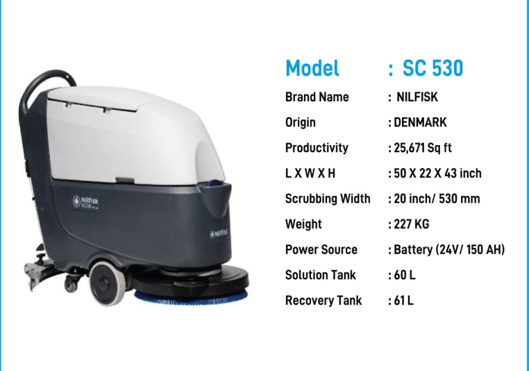 Nilfisk SC 530 Walk-Behind Scrubber Dryer catalogue image